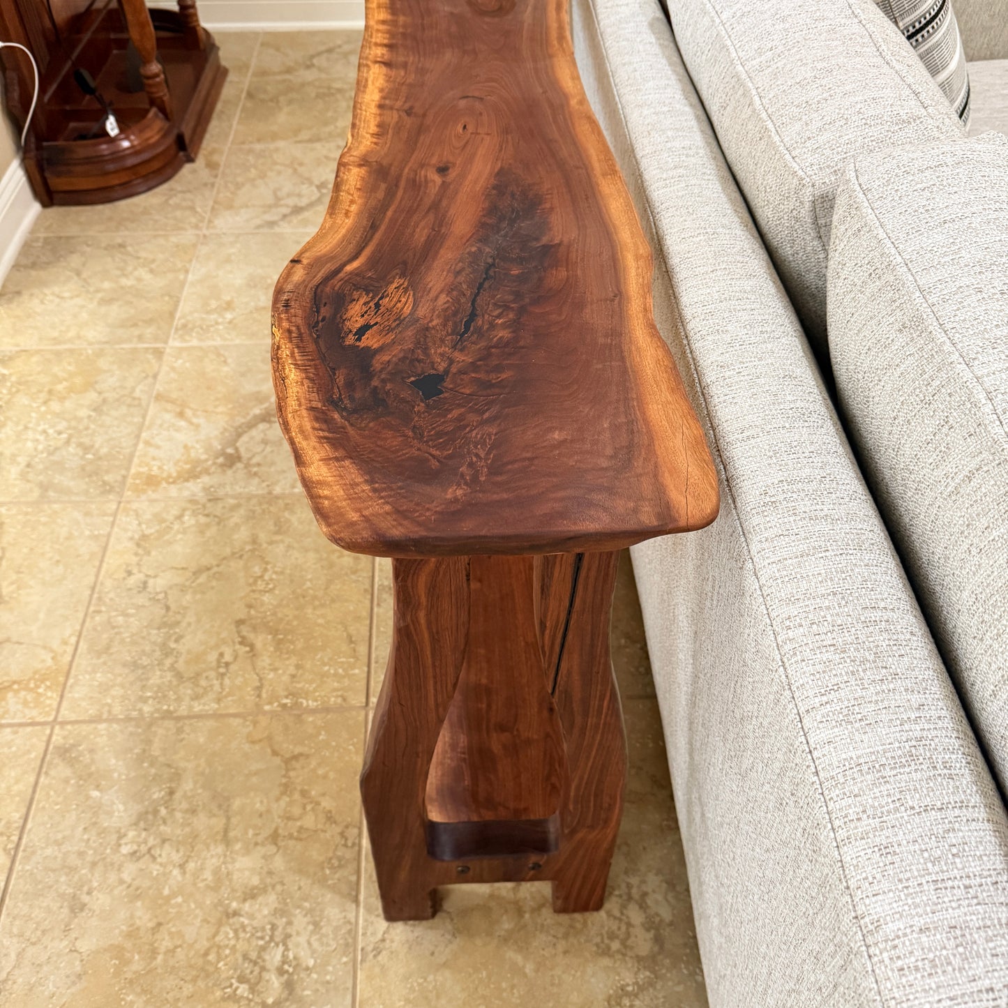 Dramatic Live Edge Sofa Table
