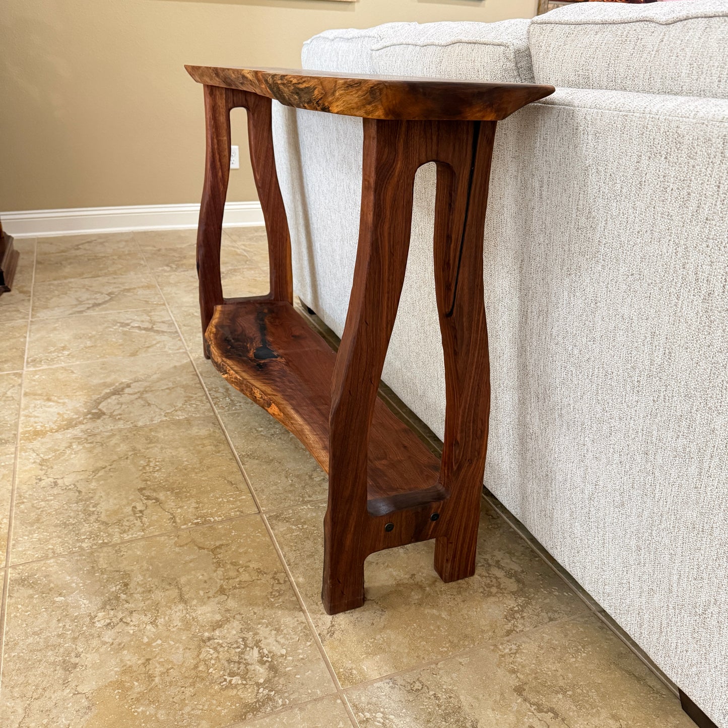 Dramatic Live Edge Sofa Table